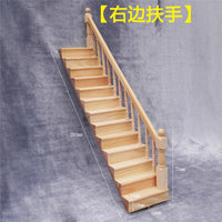 1:12 Dollhouse Miniature Staircase Model with Handrails