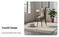 Woven Backrest Chair French Design Dining Seating Nordic Inspired Sturdy Construction for Adults, Kitchen, Bedroom