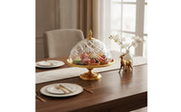 Cake Stand with Glass Dome Lid Decorative Cake Stand with Dome Lid Multipurpose