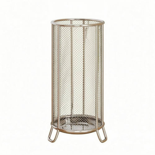 Mesh Umbrella Stand Curved Legs Umbrella Stand with Water-Collecting Tray Easy