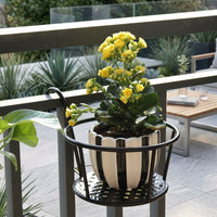 Home Decoration Iron Plant Stand for Hanging Plant, Balcony Planters for Railing with Fixed Hook, Garden Planter Fence Planters, Metal Hanging