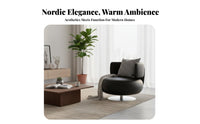 rotating Barrel Chair Modern Design Oversized Round rotating Chair stylish-modern Deep Seat for Apartment Dwellers, homeowners