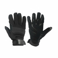 Duty Work Gloves Wear-Resistant Full-Finger Gloves Adjustable Wrist Strap Guarding Equipment for Life-Saving Workers, Construction