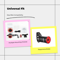 Brake-sensing bike light, USB, waterproof