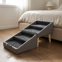 Foldable Dog Stairs Space-Saving Foldable Pet Stairs Easy to Clean Non-Slip Pet Steps for Sofa