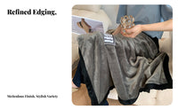 Velvety Rest Blanket Soft and Comfortable Textured Accent Throw Skin-Friendly