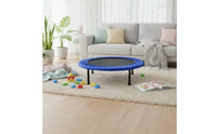 Low-Height Spring Trampoline Compact Round Trampoline Waterproof Rebounder Resistant for Backyard, Classroom