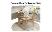 Adjustable Wooden Writing Chair sturdy Wood children's Furniture With Armrests