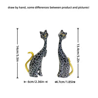 2 Pieces Decorative Cat Couple European Design House Decoration for Entryway