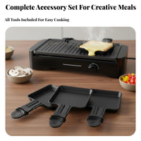 All-in-Complete Korean Type Barbecue Grill Adjustable Temperature Indoor Korean BBQ Grill Easy to Clean for Families, Foodies