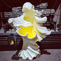 Halloween Witch Ghost Ornament with LED Light for Home Decor