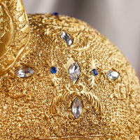 Golden Elephant Statue Sculpture Feng Shui, Sparkling Elephant Statue Set Home Decor, Resin Elephant - Image 7
