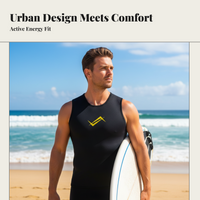 Men's Neoprene Wetsuit, Flexible Multi-sport Use