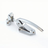 Chrome-Finished Latch Lock with Strike Block Metal Keyed Entry Door Latch Lockable Adjustable Deadlatch Easy to Install for Cabinets