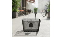 Front Basket with Hooks Hanging Wire Mesh Bike Basket Steel for Errands