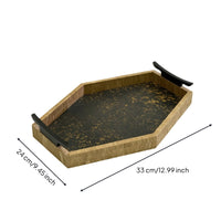 Wooden Tray with Handles Speckled Wood Tray with Handles Sturdy for Coffee Table