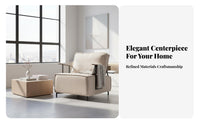 Cushisingled latticeFrame Armchair Italian Inspired Metal Frame Suspended Chair Comfortable Cushioning Additional Roomy