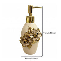 Ceramic Soap Dispenser Floral Liquid Soap Dispenser Pump Head Washroom Accessory