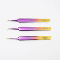 3 Pieces Stainless Steel Precision Tweezers Slim Model Tweezers Professional Grade Tool Premium for Crafters