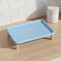 Elevated Feline Feeder Easy to Clean Raised Pet Feeding Tray for Small Dogs