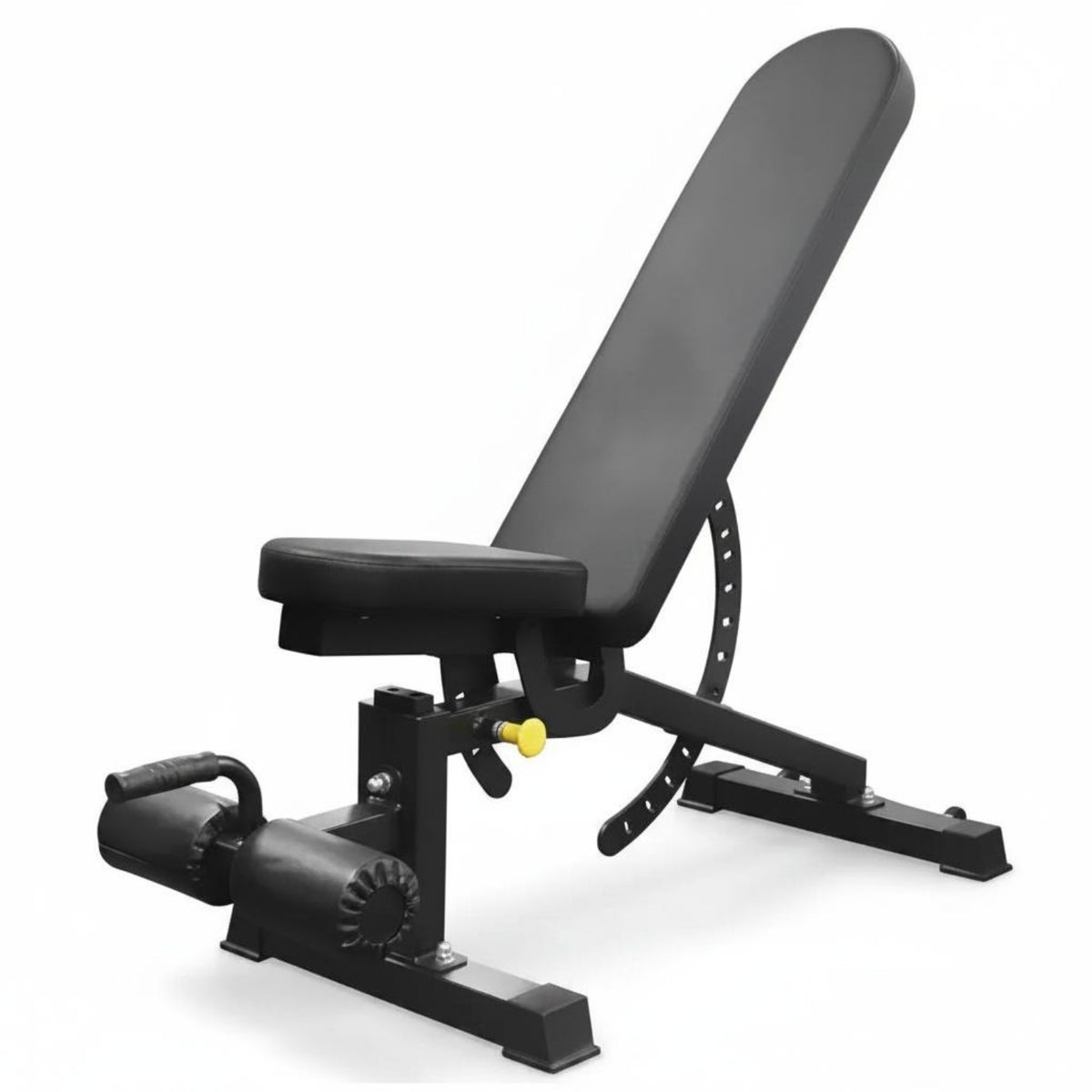 Bench with Leg Rollers Commercial Padded Weight Bench Steel Frame