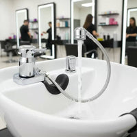 Salon Shampoo Bowl Faucet Kit Stainless Steel Salon Sink Control Set for Barbers