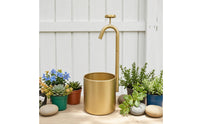 Planter with Faucet Compact Faucet Planter Petite Flowerpot Pot for Living Room, Garden, Patio