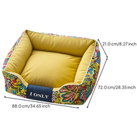 Cotton dog bed with removable cover