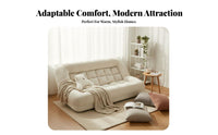 Multi-Functional Design Fold-out Mattress Lounger Double Seater Adjustable Tatami Lounger Easy to Clean Convertible Sofa Includes Pillows for Apartment Dwellers, Students, Young Adults, Small Areas, Lounging, Bedroom, Dorm Room