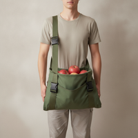 Fruit Picking Bag with Steel Ring for Orchard Harvesting, Thickened Canvas Garden Tool