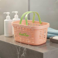 Portable Shower Tote Multipurpose Draining Bath Basket Wide Opening Shower Basket for Dormitory, Washroom