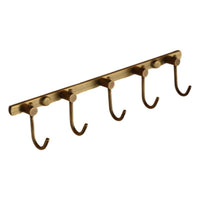 Sturdy Brass Antique Towel Rack Set, Vintage Wall Mounted Bathroom Hardware, No-Drill Accessories