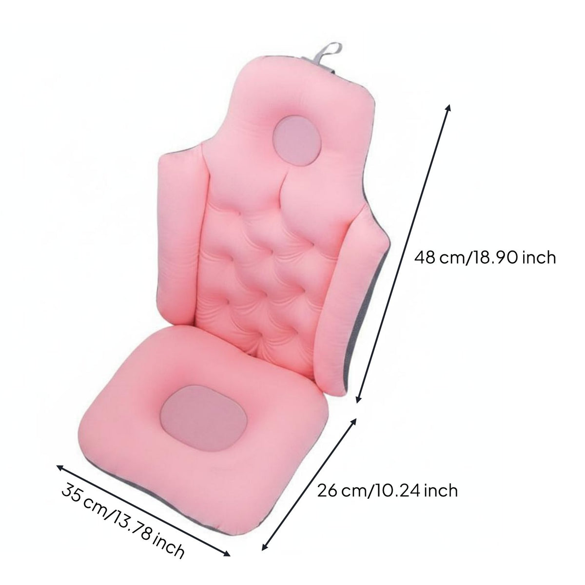 Non-Slip Bath Net Seat Breathable Mesh Bathtub Pillow Seat Comfortable