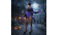 Arachnid Outfit Costume Stage Show Spider Dressbodysuit Stretch Textile-Eight-Legged Costume for Bar Event