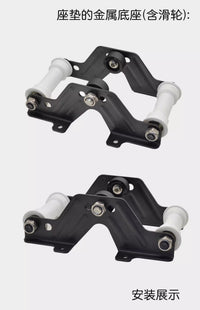 Powerfun500/550金属底座座垫划船机配件可调座椅滚轮家用优选