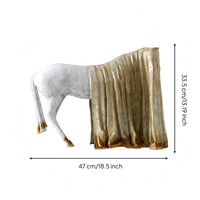 Abstract Horse Sculpture Draped Front Decor Piece Elegant for Indoor Areas
