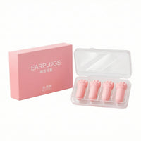 4 Pieces Soft Reusable Earplugs with Case Comfortable Ear Plugs with Case Compact Noise Blockers Portable for Sleeping, Studying