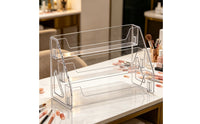 Acrylic Step Shelf Space Saving Figure Display Stand Easy to See for Vanity