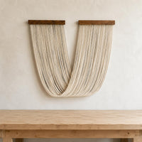 Cotton Cord Wall Hanging Wooden Rod Home Decor Large Size for Hotel Room