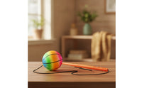 Elastic Rebound Ball with Rod Active Handheld Rebound Ball Portable Fitness Toy Low-Impact for Children, Coordination Practice