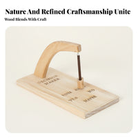 Wooden Decision Maker Natural Wood Wooden Hanging Ornament Arched Top
