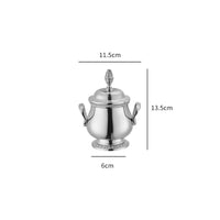Creamer Stainless Steel Sugar Bowl with Lid Vintage for Coffee Service, Hosts
