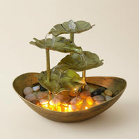 Tiered Leaf Fountain Compact Home Decor Decorative