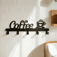 Coffee Hook Rack Black Cup Hanger Decorative for Kitchen
