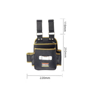 Multi-Pocket Quick-Release Tool Pouch Heavy-Duty Belt Tool Pouch Compact Reinforced for Electricians, Carpenters, Plumbers, Construction Sites, Home Repairs, Workshops