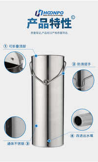 不锈钢采水器1L水质采样器 深水污水取样桶 水样采集器 取样桶5L