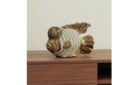 Ceramic animal Statue Fine Workmanship Iridescent Finish animal Decor Unique Texture Sculpture for Office