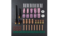 55 Pieces -17/18/26 Consumables Set Clear Weld Pool View Torch Consumables Kit Heat-Resistant Torch Accessory Pack for Metalwork