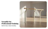 Double Dance Bar Sturdy Design Double Ballet Bar Stable Construction Floor Mounted Dance Barre for Dancers, Professionals, School, Gym, Home