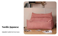Oversized Pouch Seat Lounger Two-Person Capacity Floor Sofa Small Space Accommodating Lazy Design for Young Adults, Teens